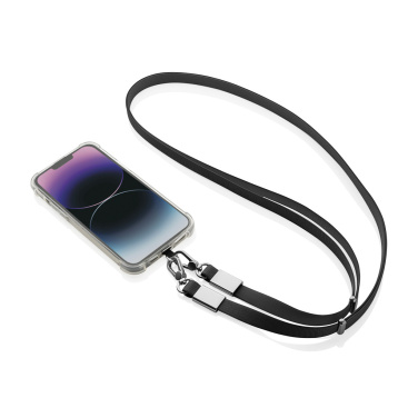 Logo trade promotional merchandise photo of: Nivo RCS recycled PET Crossbody lanyard
