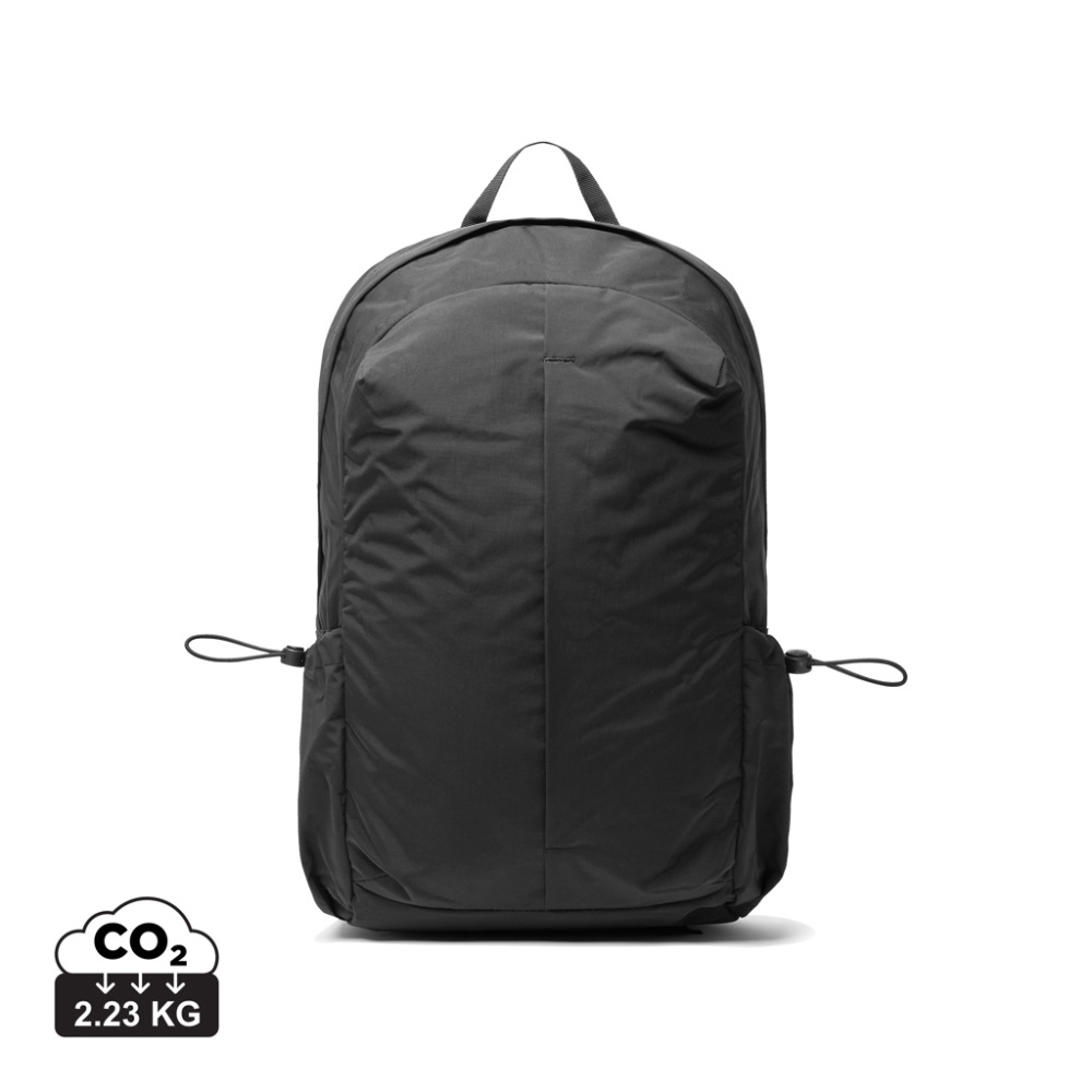 Logo trade promotional merchandise photo of: KENTO URBAN RCS recycled nylon 15.6 inch Backpack with front