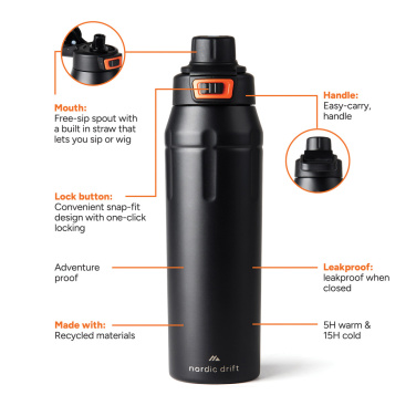 Logotrade corporate gift image of: Nordic Drift Trail RCS Insulated Lockable Sports Bottle