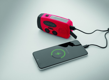 Logo trade promotional product photo of: Portable radio SOS with LED torch