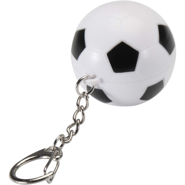 Logo trade promotional product photo of: Rami football-shaped vanilla lip balm with SPF 15 and keychain