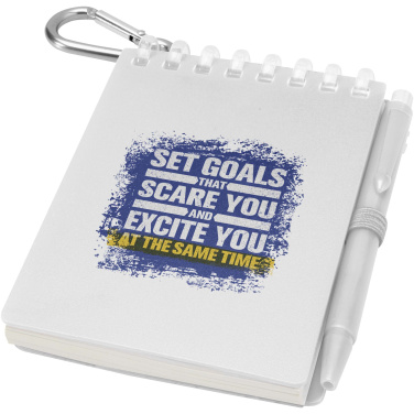 Logotrade promotional giveaways photo of: Lig Mini recycled outdoor soft cover notebook and ballpoint pen set (black ink)