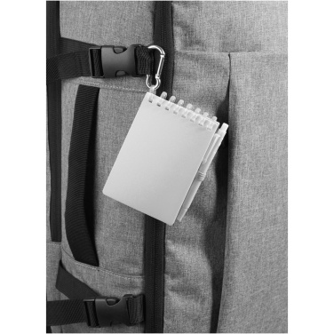 Logo trade promotional giveaways image of: Lig Mini recycled outdoor soft cover notebook and ballpoint pen set (black ink)