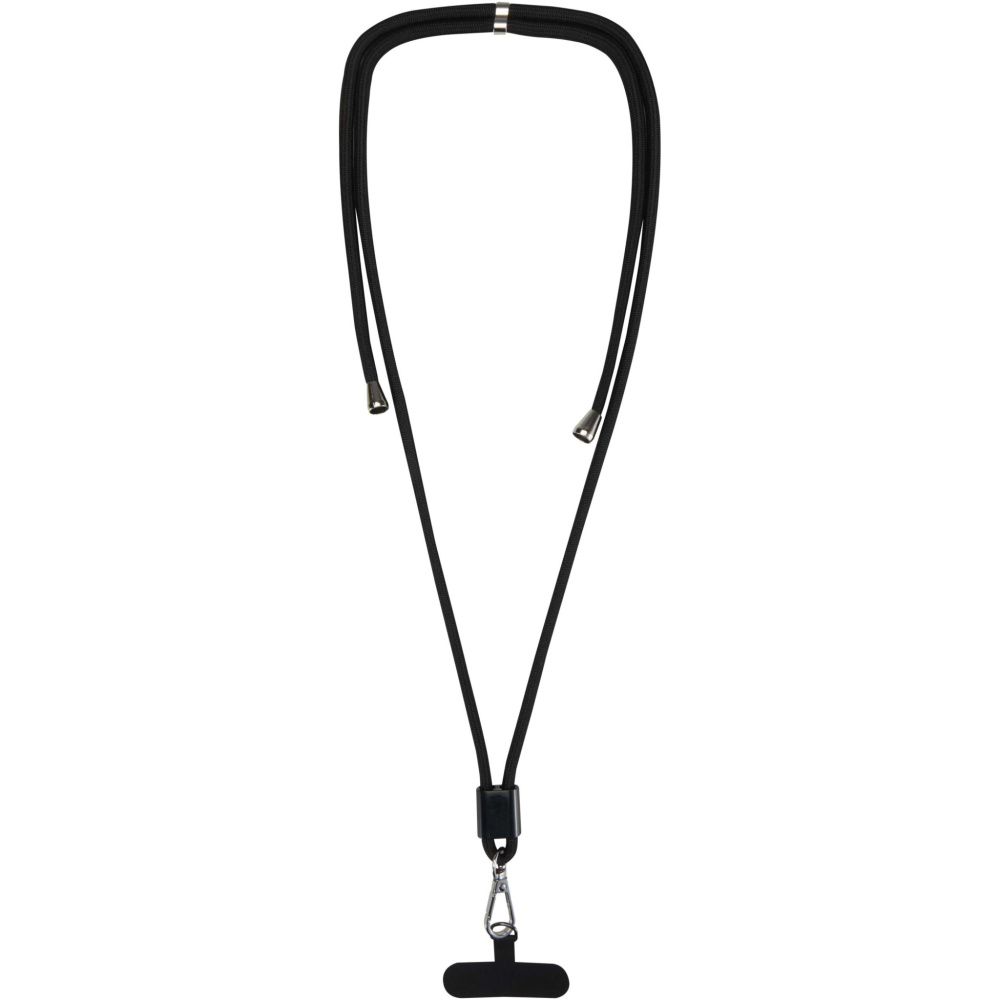 Logo trade promotional gift photo of: Vega adjustable recycled smartphone lanyard