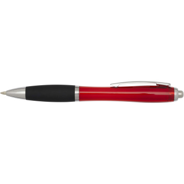 Logotrade promotional gift picture of: Nash RCS recycled plastic ballpoint pen with coloured barrel and black grip (black ink)