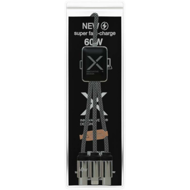 Logotrade promotional products photo of: SCX.design C33 60W Type-C charging cable with dual light-up logo