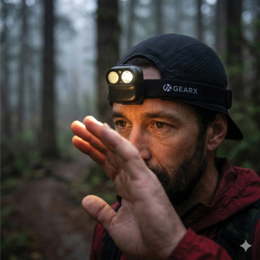 Logotrade promotional giveaway picture of: Gear X RCS rPlastic head torch with motion sensor