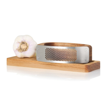 Logo trade promotional merchandise photo of: AdHoc RoccaAlio Garlic press with chopping board