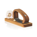 AdHoc RoccaAlio Garlic press with chopping board, brown