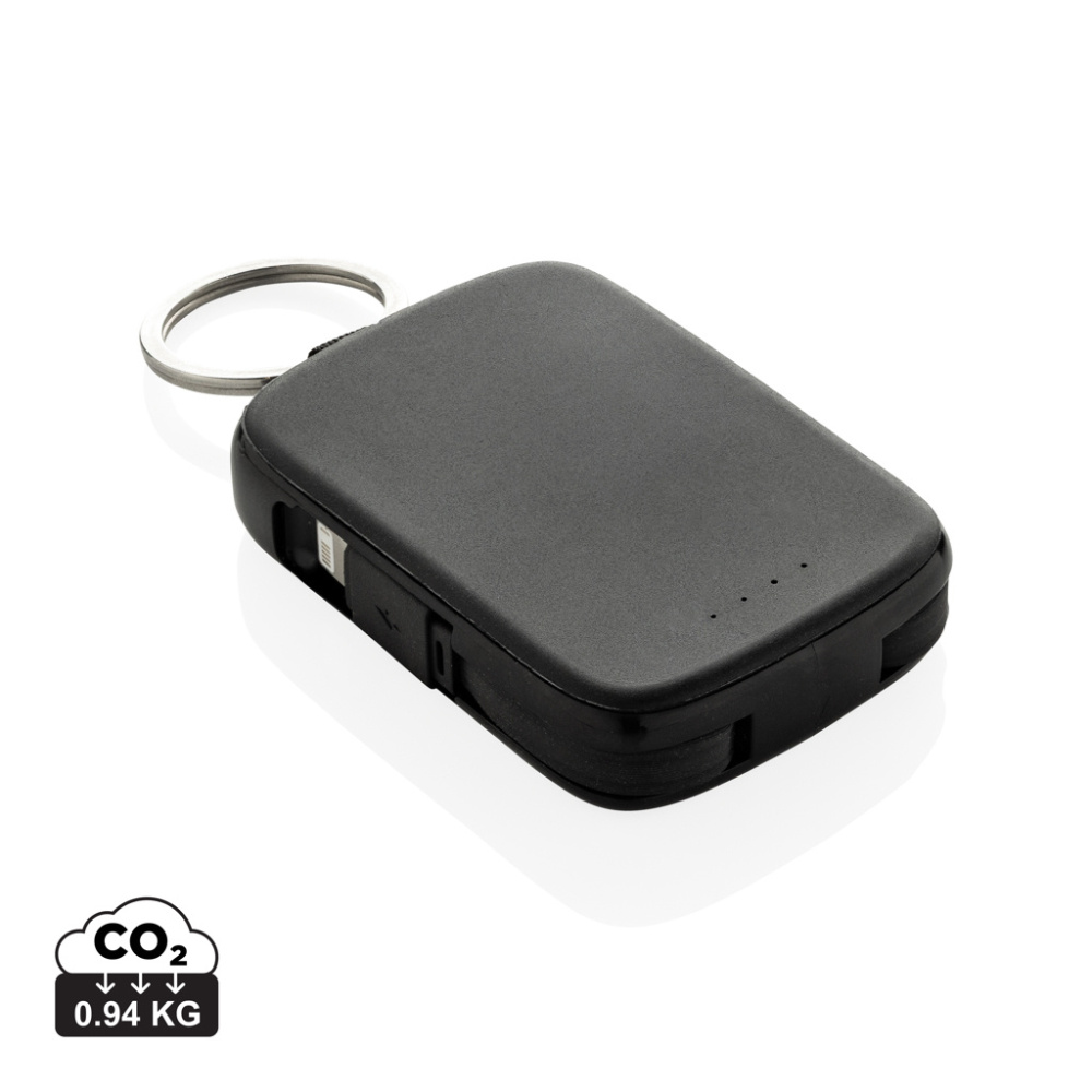 Logotrade business gift image of: Nexo RCS keychain 2000 mah powerbank with integrated cables