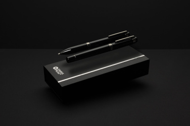 Logo trade promotional items picture of: Swiss peak OSLO recycled stainless steel deluxe pen set