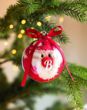 Logo trade corporate gifts picture of: Santa socks in bauble ornament