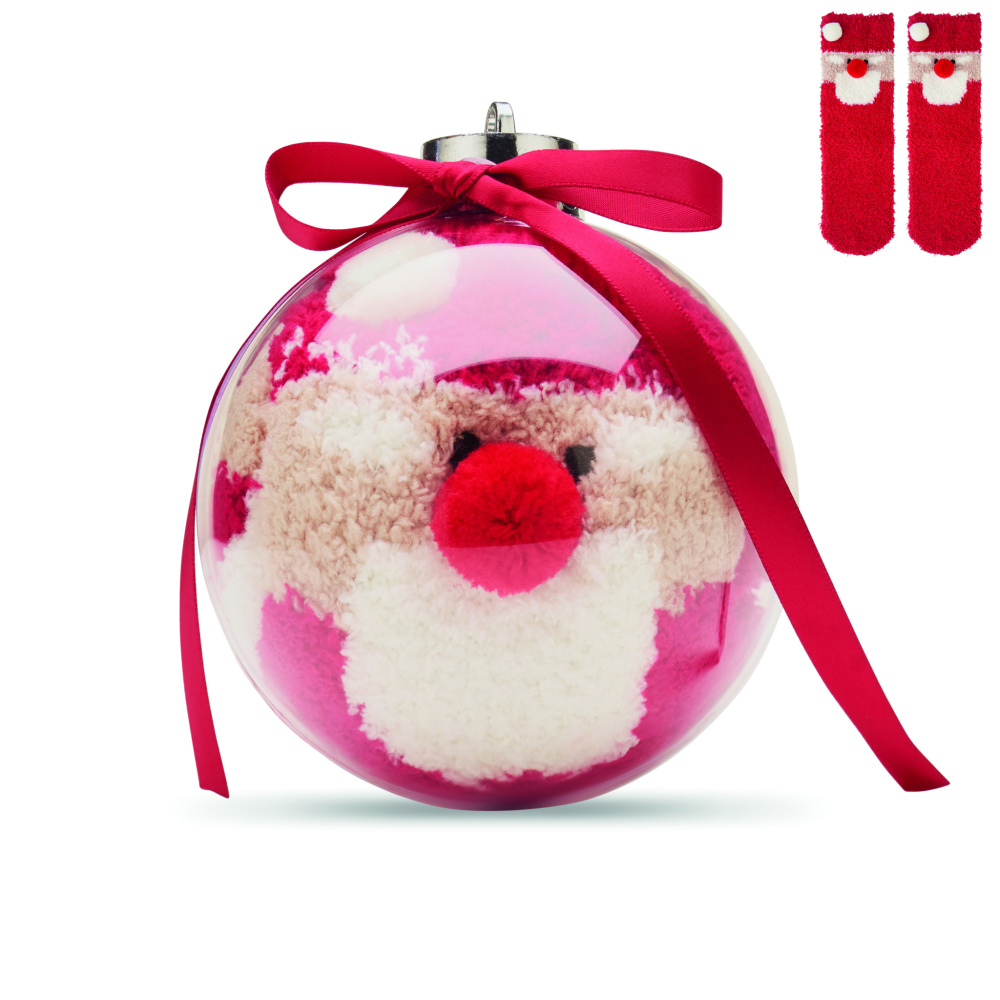 Logotrade promotional giveaway picture of: Santa socks in bauble ornament