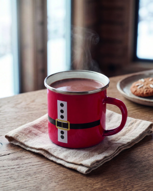 Logotrade advertising product image of: Santa enamel vintage mug 300ml