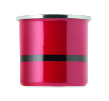 Logo trade promotional giveaways picture of: Santa enamel vintage mug 300ml