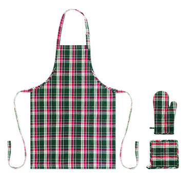 Logo trade promotional item photo of: Chequered cotton kitchen set