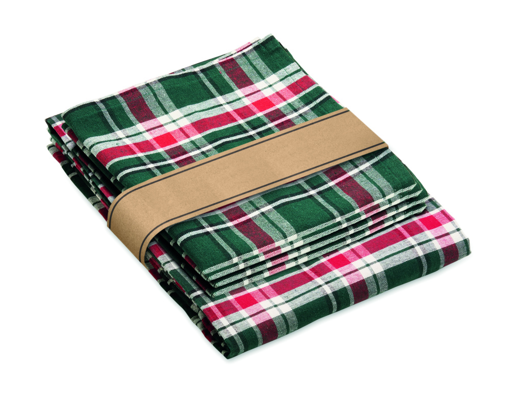 Logo trade promotional items picture of: Chequer cotton tablecloth set