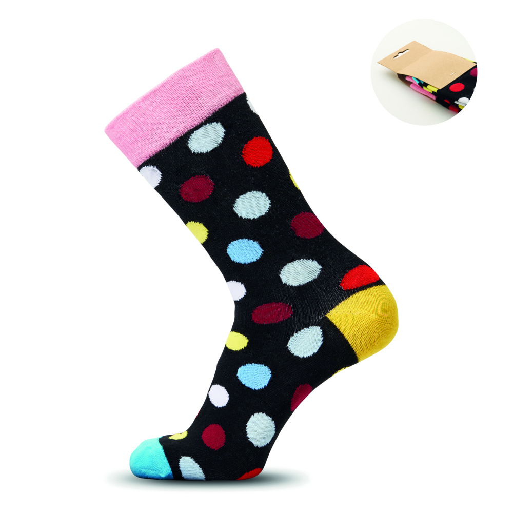 Logo trade promotional item photo of: Funny patterned socks