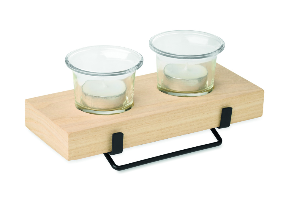 Logotrade promotional item picture of: Tea light holder set with stand