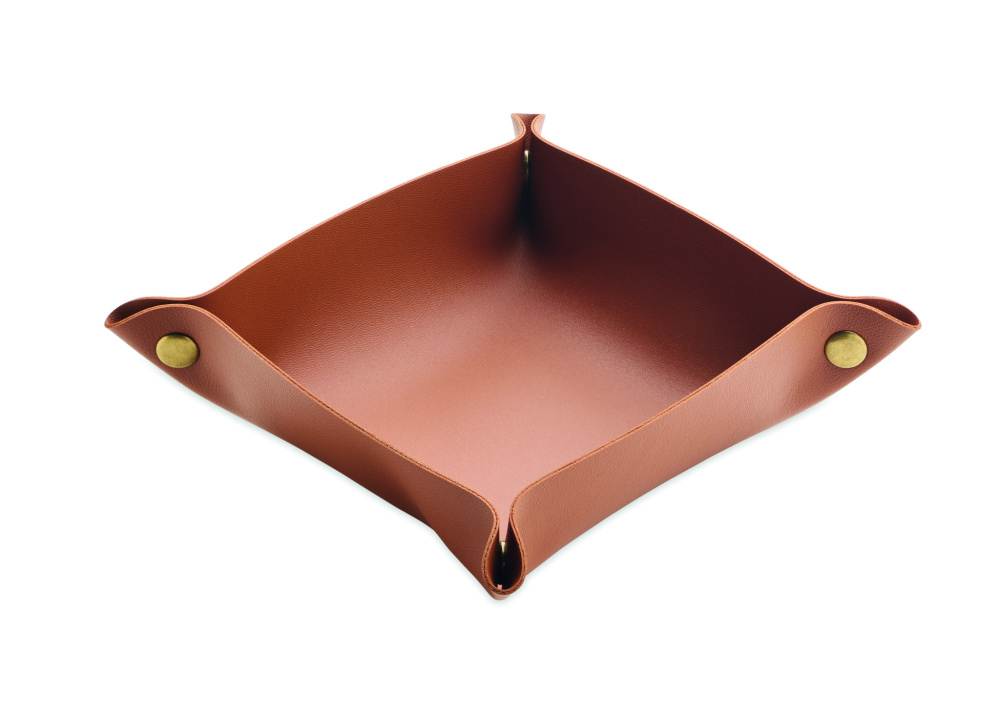 Logo trade promotional merchandise photo of: Foldable PU key tray