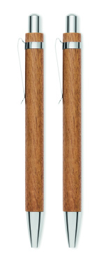 Logotrade corporate gifts photo of: Acacia wood pen and pencil set