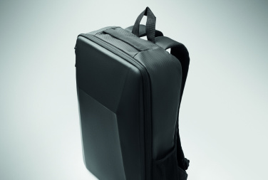 Logo trade promotional giveaways picture of: 15" hard shell RPET backpack