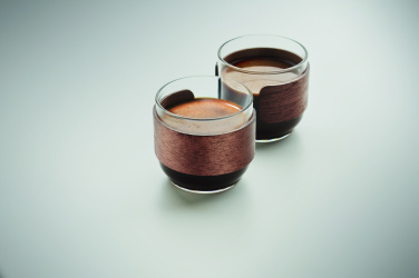 Logotrade business gift image of: Coffee glass set walnut grip