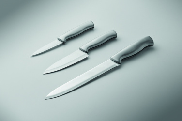 Logo trade promotional products image of: Stainless steel knife set 3pcs