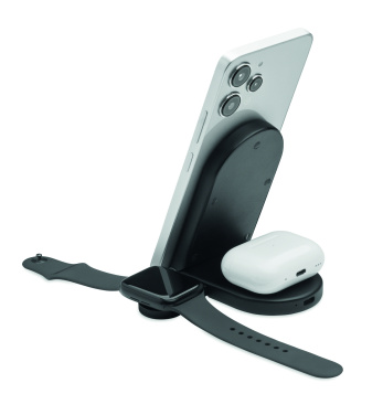 Logo trade corporate gift photo of: Foldable 3-in-1 charger 15W