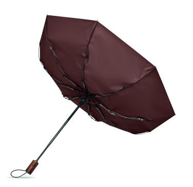 Logo trade promotional gift photo of: 21" auto umbrella wood handle