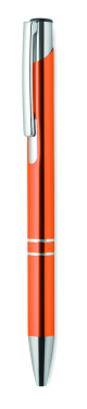 Logo trade promotional items picture of: Push button aluminium pen BERN