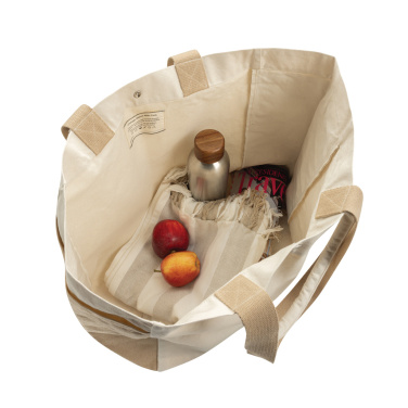 Logo trade promotional merchandise photo of: BEAU AWARE™ 400gsm recycled canvas all-round shopper