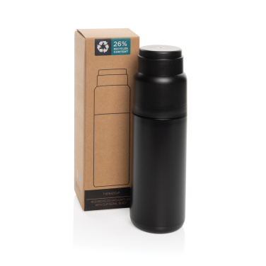 Logotrade corporate gift picture of: Thermocup RCS recycled vacuum flask with cup 500ml