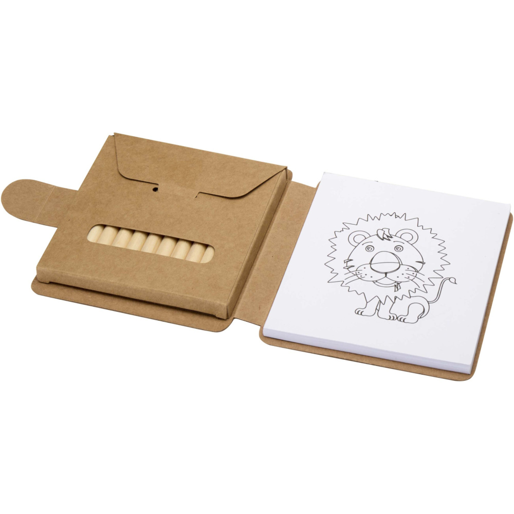 Logo trade promotional merchandise image of: Chroma drawing notepad and pencils set