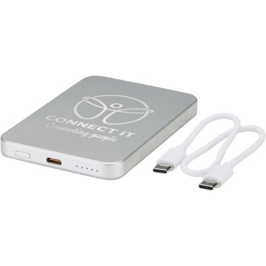 Logotrade promotional product image of: Avis 5000 mAh RCS recycled aluminium magnetic power bank 
