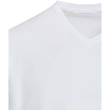 Logo trade promotional products image of: Balfour 200 g/m² short sleeve v-neck unisex OCS organic t-shirt