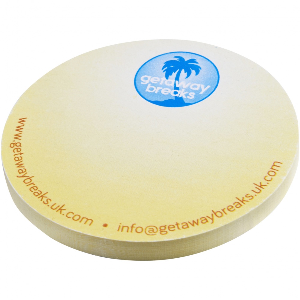 Logo trade reklaamkingi pilt: Sticky-Mate® ringikujulised taaskasutatud kleeppaberid