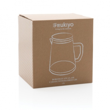 Logotrade reklaamkingitused pilt: Ukiyo boorsilikaatklaasist karahvin bambusest kaanega 1,2L