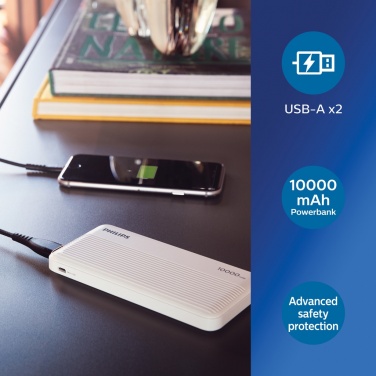 Logo trade firmakingituse pilt: Philipsi 10 000 mAh õhuke akupank