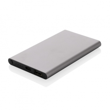 Logotrade reklaamtoote foto: RCS-i taaskasutatud plastist/alumiiniumist 4000 mah C-tüüpi akupank