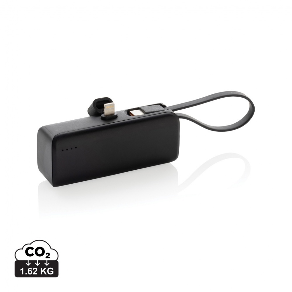 Logo trade reklaamtoote pilt: Powerlink RCS rplastic 3000 mAh powerbank iOS-i pistik