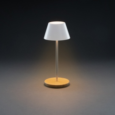 Logotrade reklaamtoote foto: Pure Glow RCS usb-taaslaetav taaskasutatud plastikust laualamp
