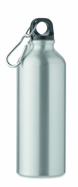 Logotrade firmakingitused pilt: Taaskasutatud alumiiniumist valmistatud ühekordse seinaga joogipudel 500 ml karabiiniga