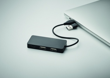 Logotrade reklaamtooted pilt: 3-pordiline USB-jaotur 20 cm kaabliga