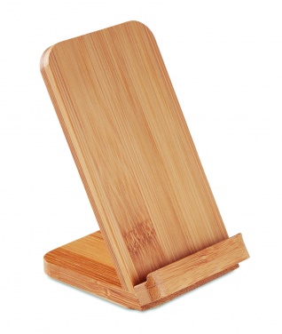 Logo trade meene pilt: Bambusest juhtmevaba laadimisalus 5W WIRESTAND