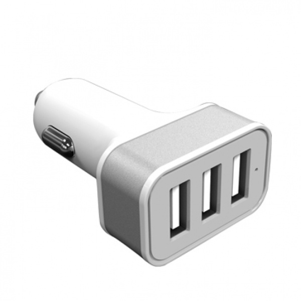 Logo trade reklaamkingituse pilt: Autolaadija 3 USB pesaga