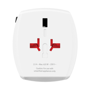 Logotrade reklaamtoote foto: SKROSS World Travel Adapter MUV 2-pooluseline USB A ja C-ga