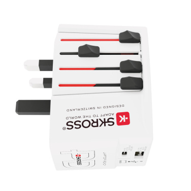 Logo trade reklaamtoote pilt: SKROSS World Travel Adapter MUV 65W PD USB C kaabliga