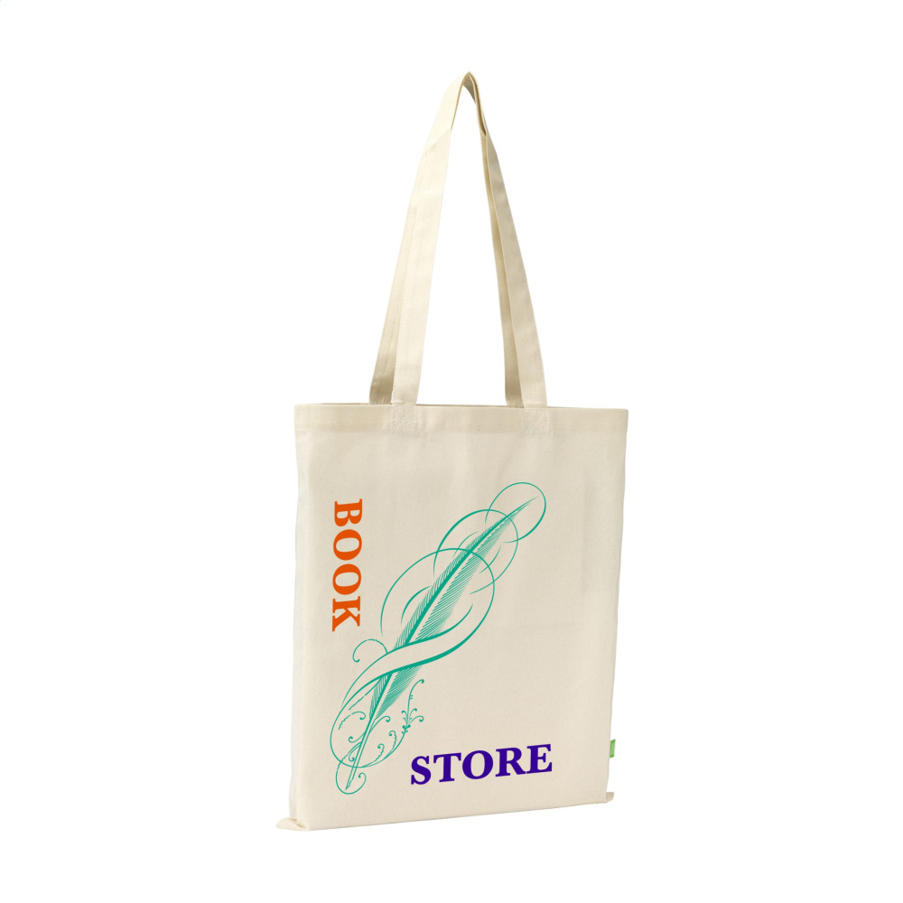 Logo trade reklaamkingitused foto: Orgaanilisest puuvillast GOTS Shopper kott (140 g/m²).