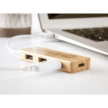 Logotrade firmakingid pilt: Bambusest USB-jaotur